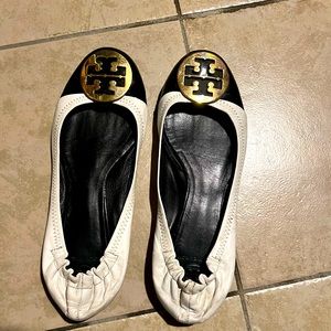 Tory Burch Colorblock logo ballet flats minnie